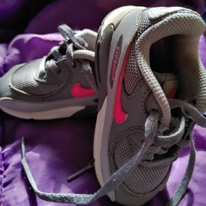 Pink and Gray Nike Air Max Tennis Shoes